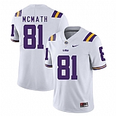 LSU Tigers 81 Racey Mcmath White Nike College Football Jersey Dzhi,baseball caps,new era cap wholesale,wholesale hats